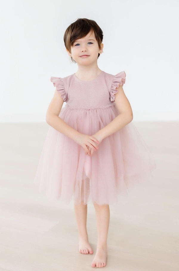 dusty-pink-shimmer-tutu-dress Mila &  Rose - Sophia's Style-Dusty Pink Shimmer Tutu Dress-6-12M--1